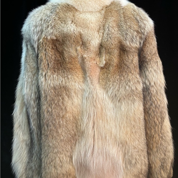 Genuine coyote and fox fur jacket small - medium - Picture 3 of 7